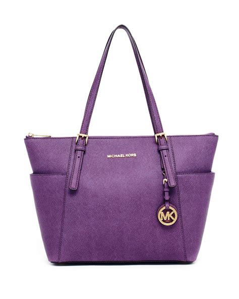 michael kors purple bag price|Michael Kors purple tote bag.